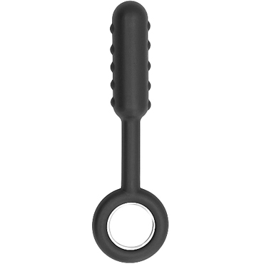 Shots Sono Dildo With Metal Ring №61, черный — фото 1