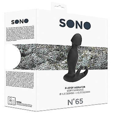Shots Sono P-Spot Vibrator №65, черный - Анальная пробка с эрекционным кольцом - купить в секс шопе