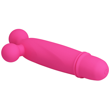 Baile Pretty Love Goddard, розовый - Вибратор со стимулирующими шариками на головке - купить в секс шопе
