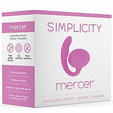 Shots Simplicity Mercer Anal Bullet Vibrator, розовый - Анальный вибростимулятор с мягкими пупырышками - купить в секс шопе