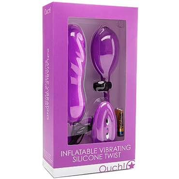 Ouch! Inflatable Vibrating Silicone Twist, фиолетовый - фото, отзывы