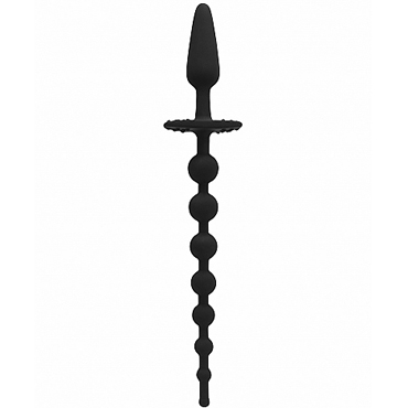 Shots Sono Butt Plug with Anal Chain, черная — фото 1