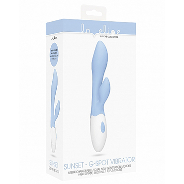 Shots Loveline G-spot Vibrator Sunset, голубой — фото 2