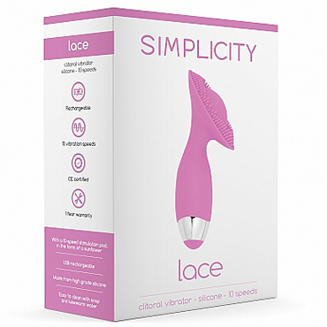 Shots Simplicity Lace Clitoral Vibrator, розовый — фото 3