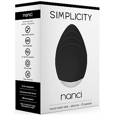 Shots Simplicity Nanci Hand-Hold Vibe, черный — фото 5