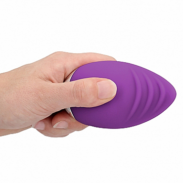 Shots Simplicity Nanci Hand-Hold Vibe, фиолетовый, Клиторальный стимулятор с ребристым рельефом и другие товары Shots с фото
