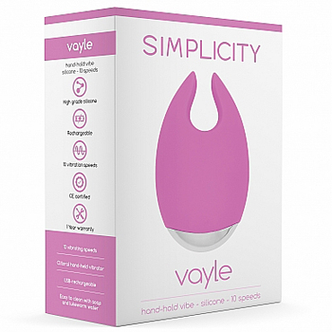 Shots Simplicity Vayle Hand-Hold Vibe, розовый — фото 5