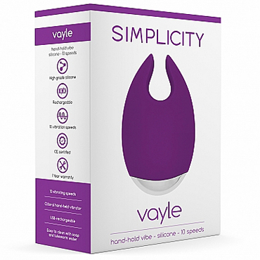 Shots Simplicity Vayle Hand-Hold Vibe, фиолетовый — фото 5