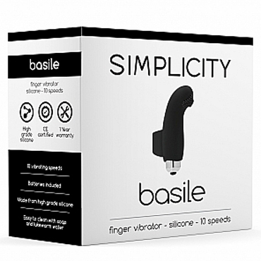 Shots Simplicity Basile Finger Vibrator, черный - Вибратор на палец - купить в секс шопе