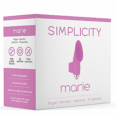 Shots Simplicity Marie Finger Vibrator, розовый - Вибратор на палец с клиторальной щеточкой - купить в секс шопе