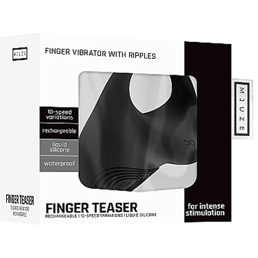 Shots Mjuze Finger Teaser, черная - Насадка на палец с вибрацией - купить в секс шопе
