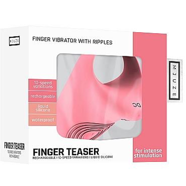 Shots Mjuze Finger Teaser, розовая - Насадка на палец с вибрацией - купить в секс шопе