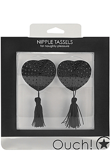 Ouch! Nipple Tassels Heart, черные — фото 2