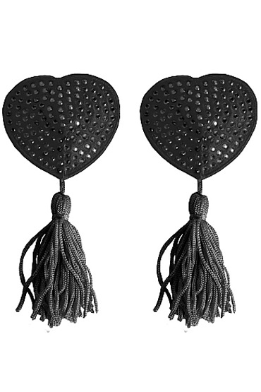 Ouch! Nipple Tassels Heart, черные — фото 1