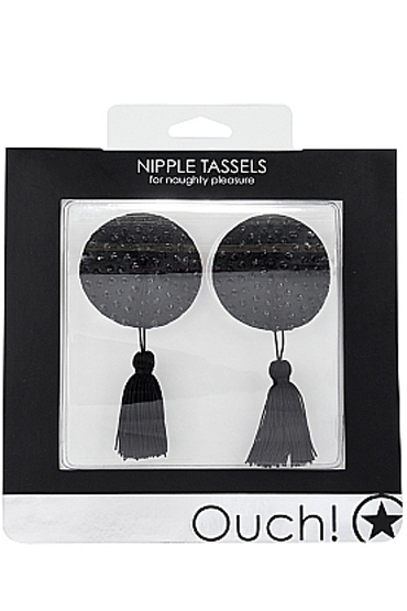 Ouch! Nipple Tassels Round, черные — фото 2