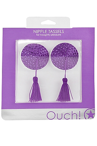 Ouch! Nipple Tassels Round, фиолетовые - фото, отзывы