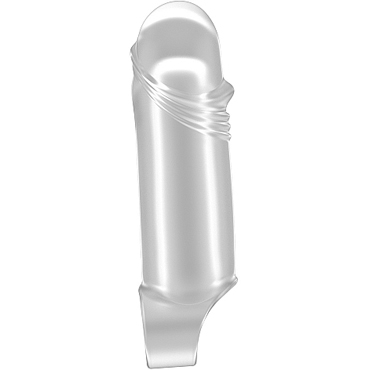 Shots Sono Stretchy Thick Penis Extension, прозрачная, Насадка на пенис реалистичной формы