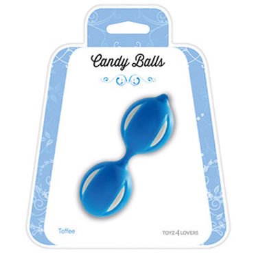 Toyz4lovers Candy Balls, голубой, Вагинальные шарики с удобным шнурком