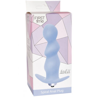 Lola Toys Spiral Anal Plug, синяя - Анальная пробка с вибрацией - купить в секс шопе