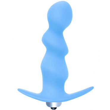 Lola Toys Spiral Anal Plug, синяя, Анальная пробка с вибрацией