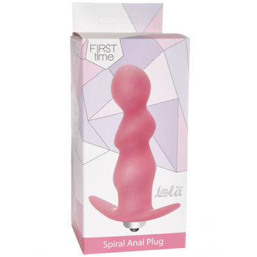 Lola Toys Spiral Anal Plug, розовая - Анальная пробка с вибрацией - купить в секс шопе