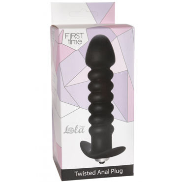 Lola Toys Twisted Anal Plug, черная - Анальная пробка с вибрацией - купить в секс шопе