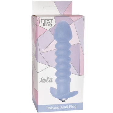 Lola Toys Twisted Anal Plug, синяя - Анальная пробка с вибрацией - купить в секс шопе