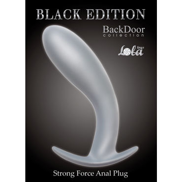 Lola Toys Strong Force Anal Plug, серый - Анальная пробка анатомической формы - купить в секс шопе