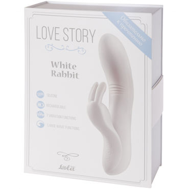 Lola Toys Love story White Rabbit, белый, Вибратор с клиторальным стимулятором