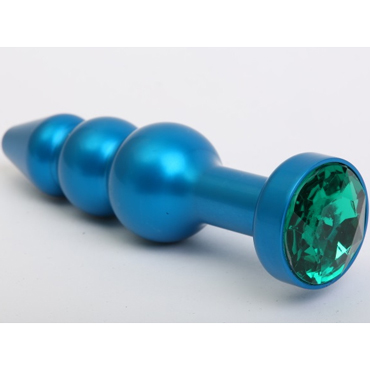 4sexdream Анальная ювелирка елочка, синий/зеленый, С ярким кристаллом