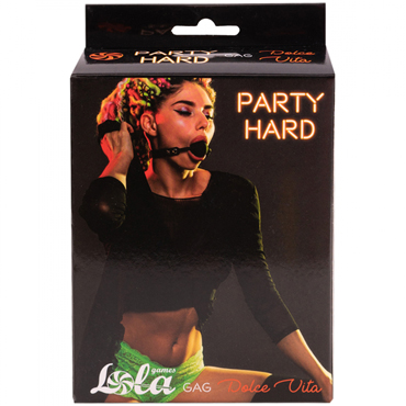 Lola Games Party Hard Dolce Vita, черный, Кляп из силикона с регулируемым ремешком и другие товары Lola Games с фото