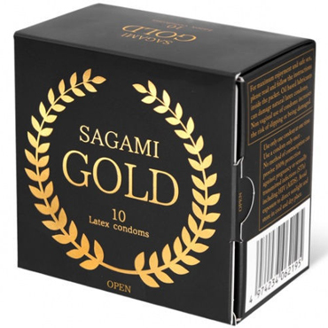 Sagami Gold, 10 шт, Ограниченная серия презервативов к олимпиаде 2020