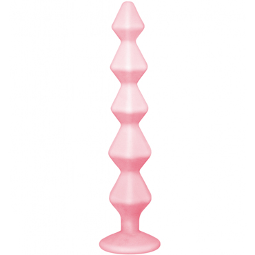 Lola Emotions Buddy, розовая - Анальная цепочка с кристаллом - купить в секс шопе