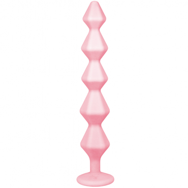 Lola Emotions Chummy, розовая - Анальная цепочка с кристаллом - купить в секс шопе