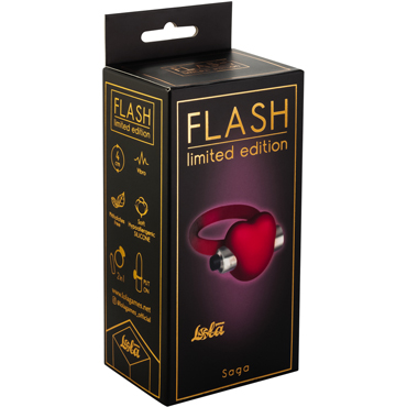 Lola Flash Saga, красное - Эрекционное кольцо с вибрацией - купить в секс шопе