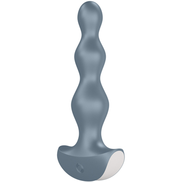 Satisfyer Lolli Plug 2, серо-голубая, Анальная пробка с двумя вибромоторами