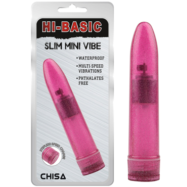Chisa Hi-Basic Slim Mini Vibe, розовый, Мини-вибратор с зауженным кончиком