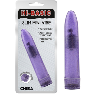Chisa Hi-Basic Slim Mini Vibe, фиолетовый, Мини-вибратор с зауженным кончиком