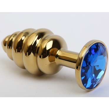 4sexdream Анальная ювелирка Фигурная M, золотой/синий