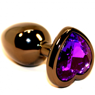 4sexdream Анальная ювелирка Сердце S, черный/фиолетовый — фото 1