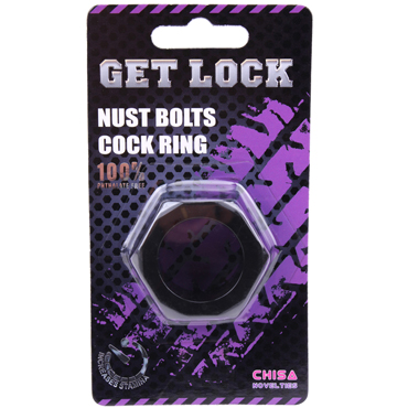 Chisa Get Lock Nust Bolts Cock Ring, черное — фото 1