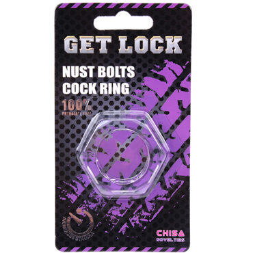 Chisa Get Lock Nust Bolts Cock Ring, прозрачное — фото 1