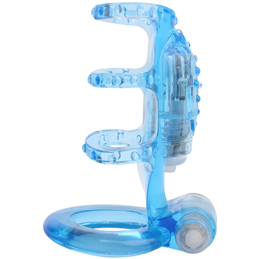 Chisa GK Power Dual Vibrating Cock Cage, синее — фото 2
