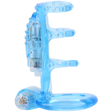 Chisa GK Power Dual Vibrating Cock Cage, синее — фото 4