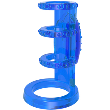 Chisa Get Lock Vibrating Cock Cage, синее — фото 2