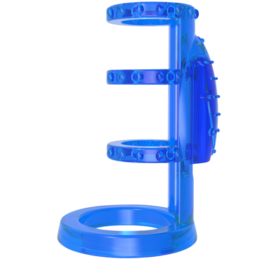 Chisa Get Lock Vibrating Cock Cage, синее — фото 3