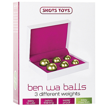 Shots Toys Ben Wa Balls Set, золотые - фото, отзывы
