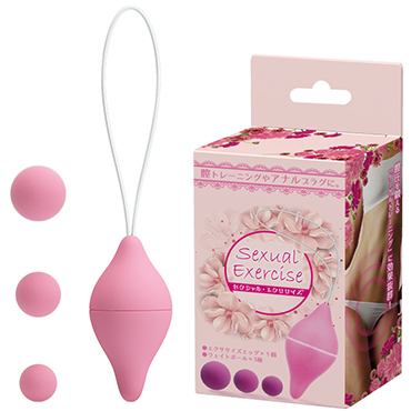 Baile Sexual Exercise Kegel Balls, розовый, Набор вагинальных шариков