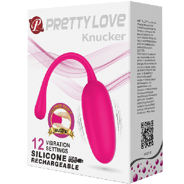Baile Pretty Love Knucker, розовое, Виброяйцо с шнурочком и другие товары Baile с фото