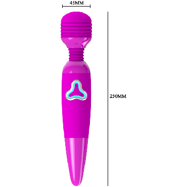 Baile Pretty Love Body Wand USB, фиолетовый - Мощный вибромассажер с плавающей головкой - купить в секс шопе